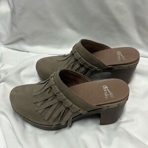 Taupe Dansko clog style slip on